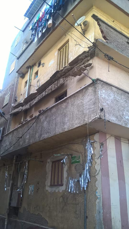 انهيار جزئي بعقار في الإسكندرية