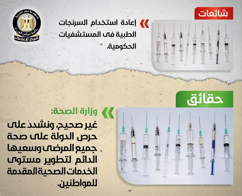 حقيقة إعادة استخدام السرنجات
