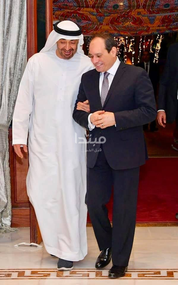 الرئيس السيسى يودع الشيخ محمد بن زايد