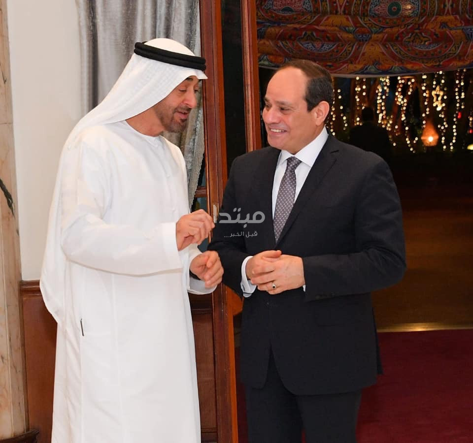 الرئيس السيسى يودع الشيخ محمد بن زايد
