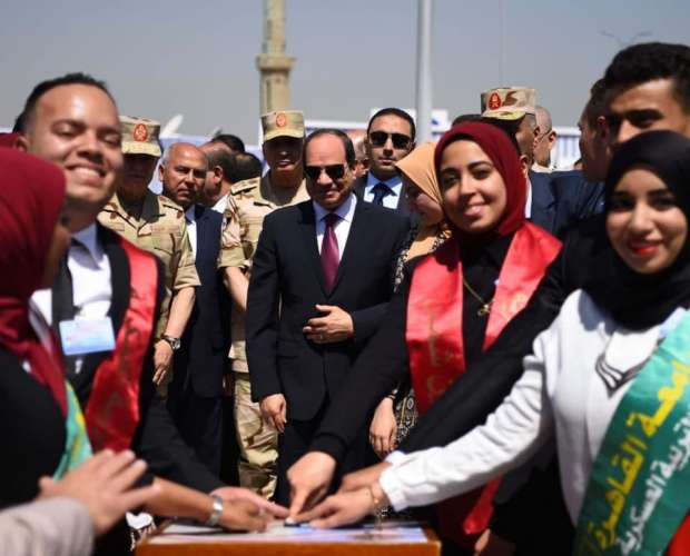 افتتاح الرئيس لمحور روض الفرج