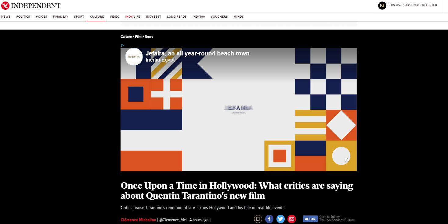 Once Upon a Time In Hollywood