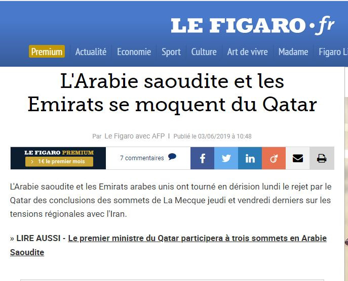 لو فيجارو عن قمة مكة وقطر