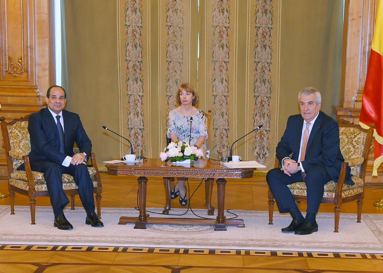 الرئيس عبدالفتاح السيسى ورئيس مجلس الشيوخ الرومانى