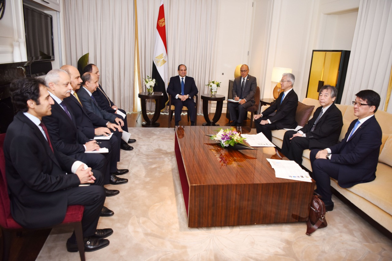 الرئيس السيسى ورئيس شركة تويوتا
