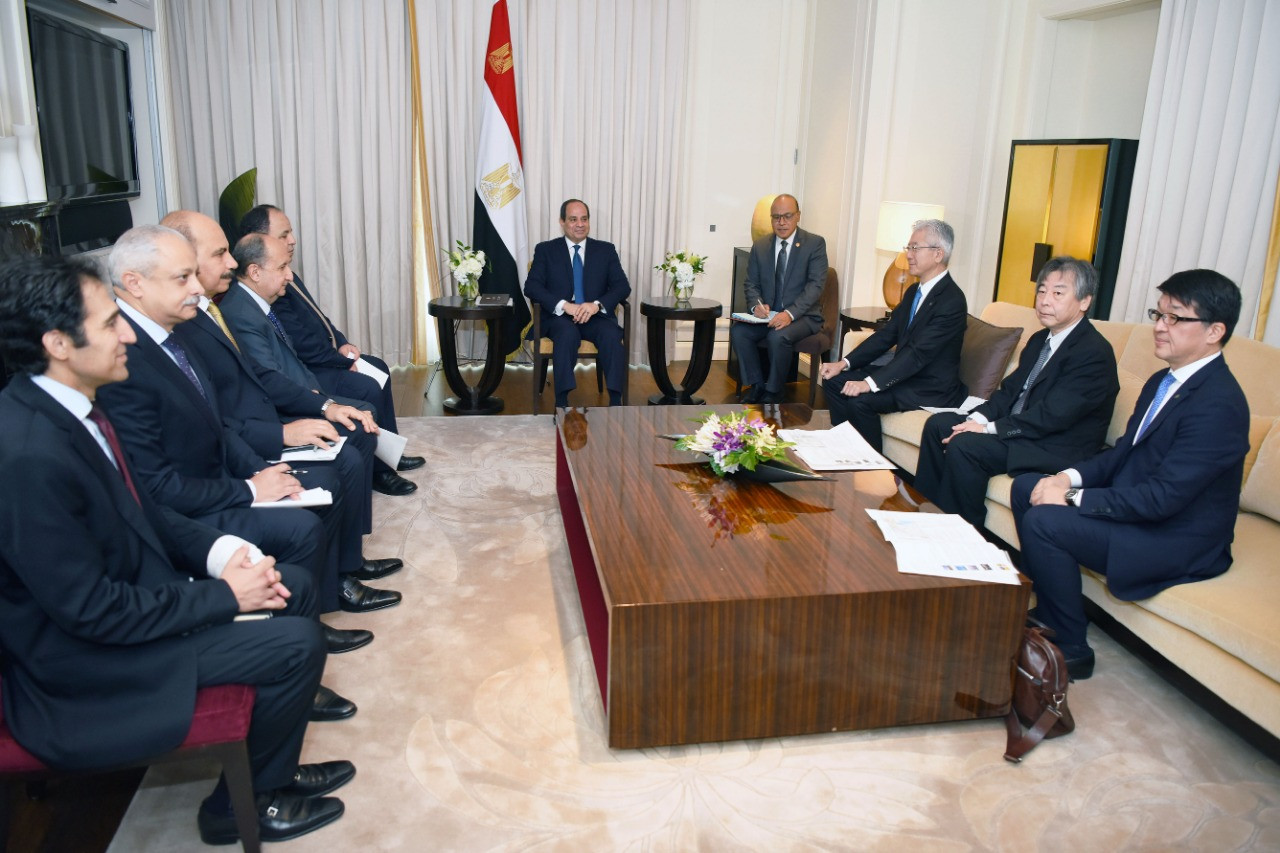 الرئيس السيسى ورئيس شركة تويوتا
