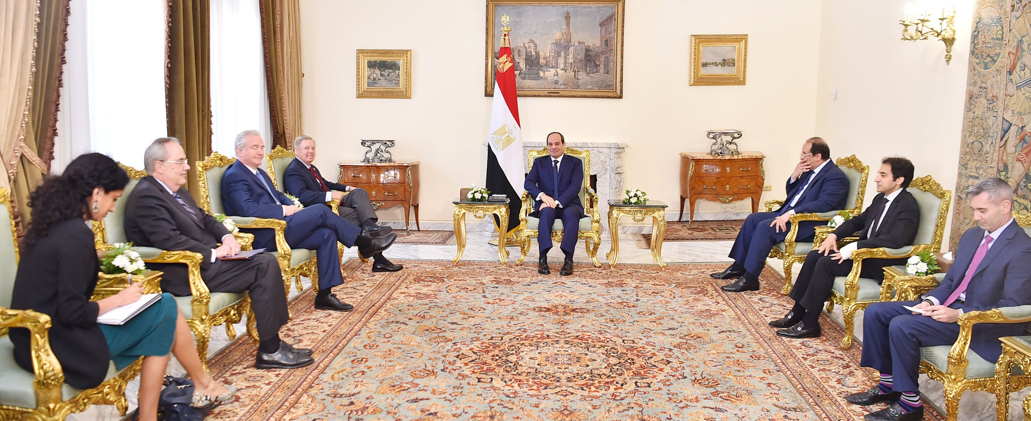 الرئيس عبدالفتاح السيسى والسيناتور الأمريكى ليندسى جراهام