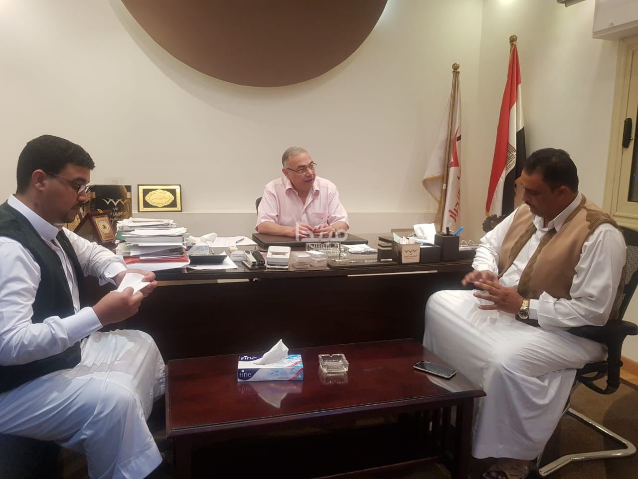 رئيس المصريين الأحرار ووفد مطروح