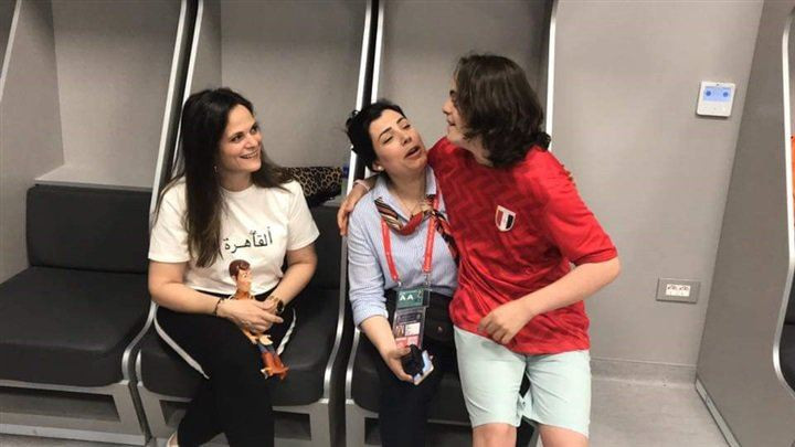 جهاد عامر تستقبل أحدأصحاب متلازمة داون