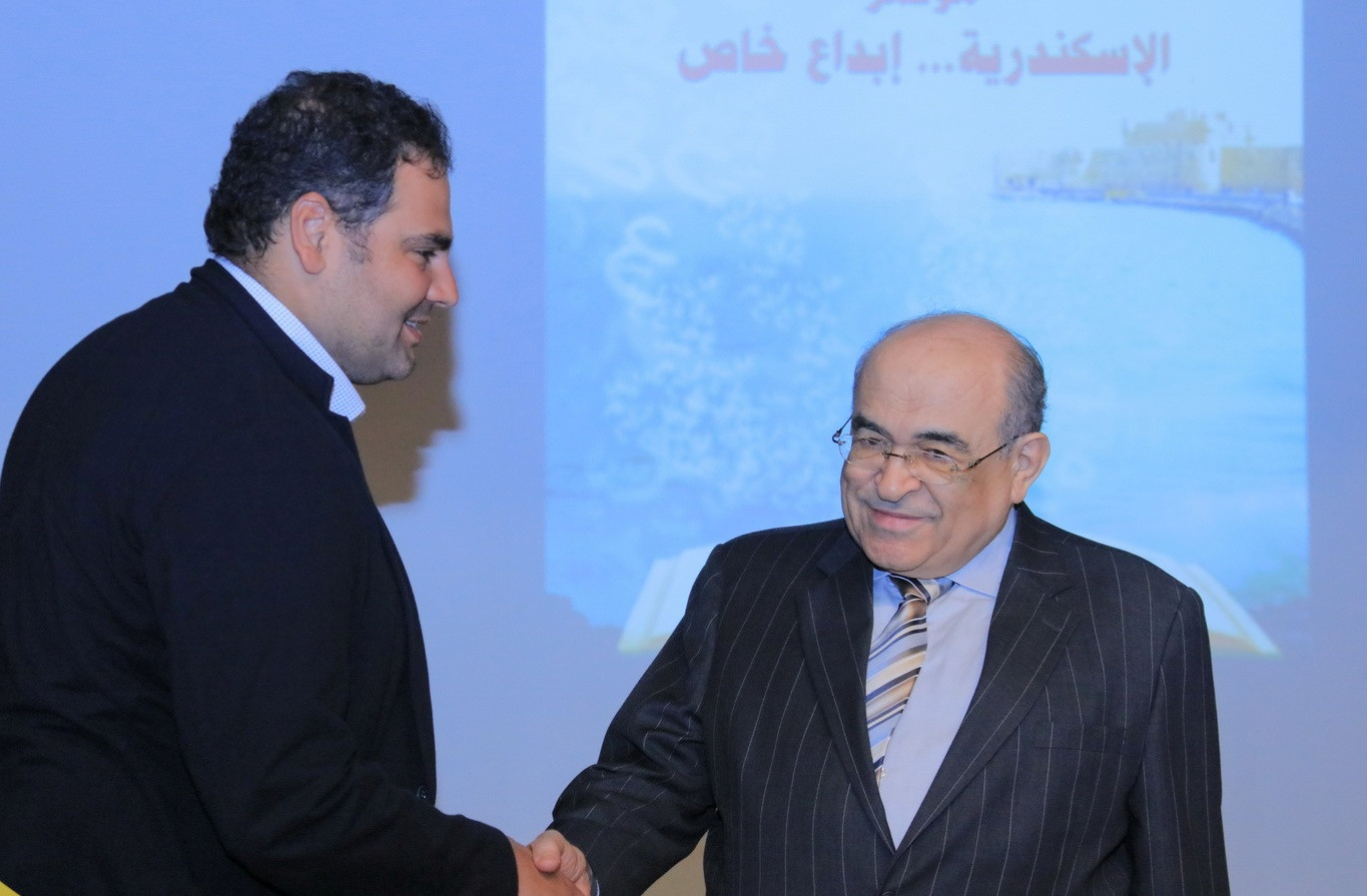 مصطفي الفقي خلال تكريم أدباء الإسكندرية