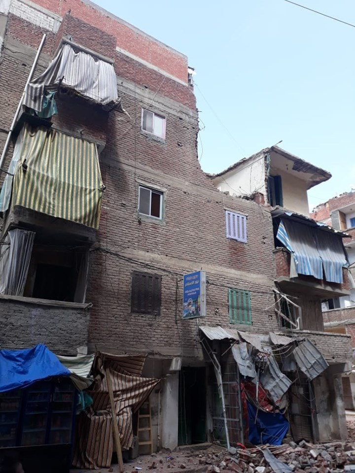 انهيار جزئي بعقار في الإسكندرية