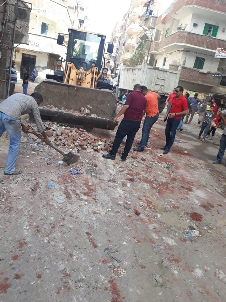 انهيار جزئي بعقار في الإسكندرية