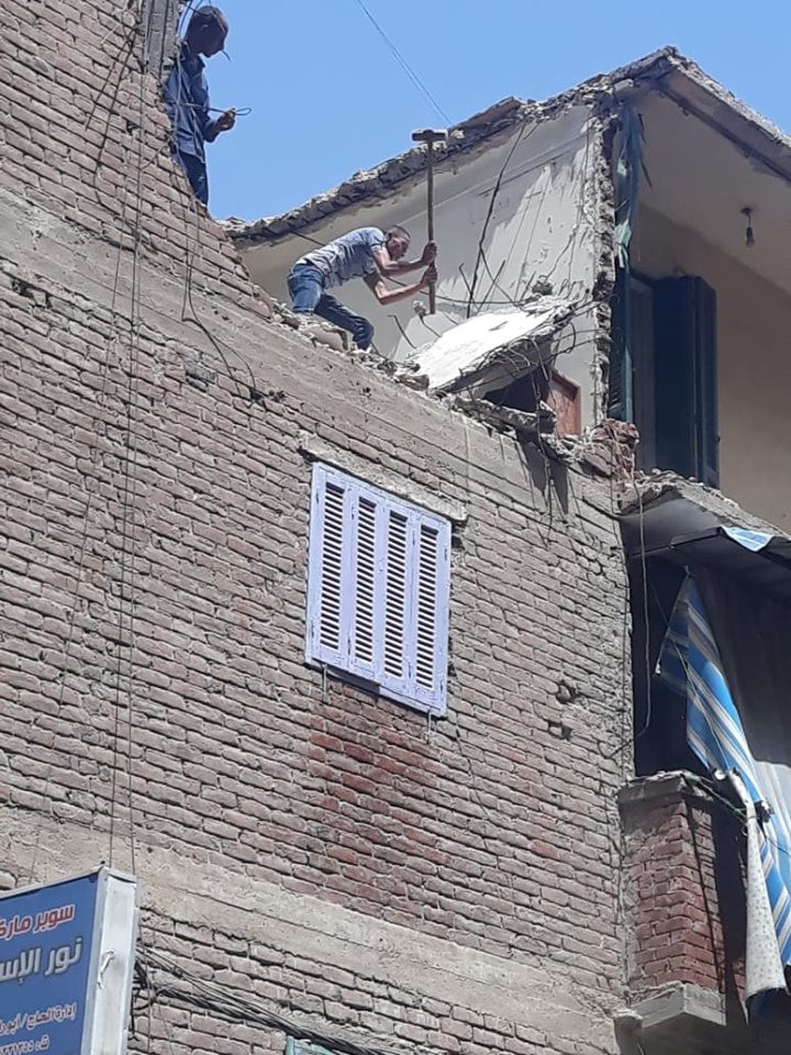 انهيار جزئي بعقار في الإسكندرية