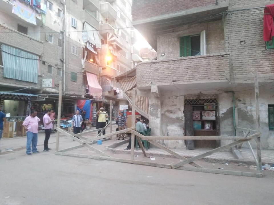 انهيار أجزاء من عقار بالإسكندرية