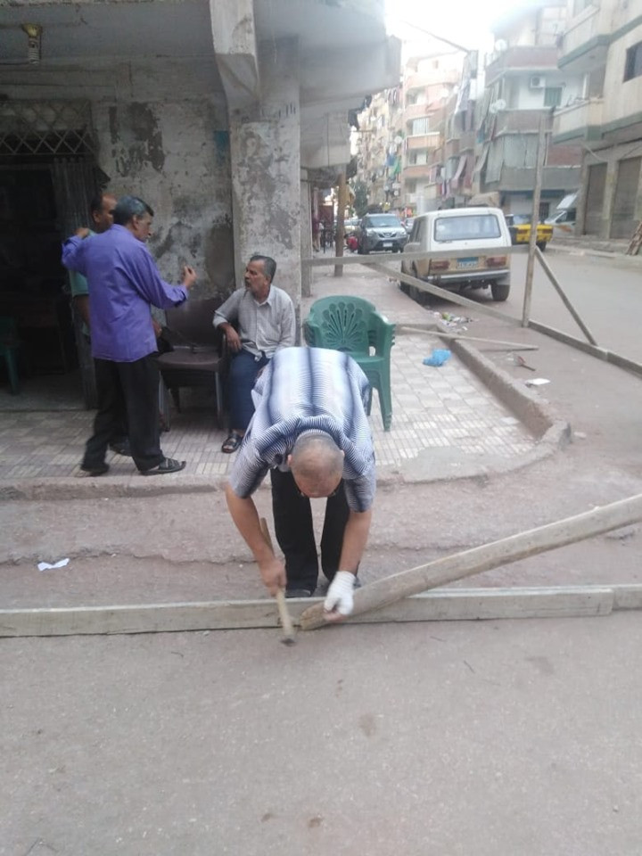 انهيار أجزاء من عقار بالإسكندرية