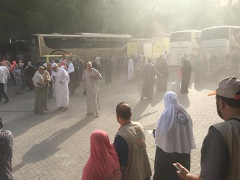حريق بفندق حجاج غزة بالسعودية