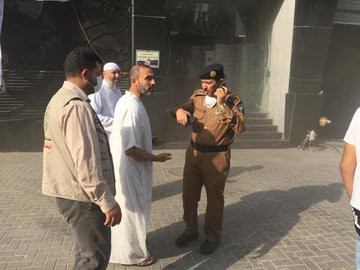 حريق بفندق حجاج غزة بالسعودية