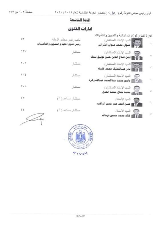 التشكيل الجديد لمجلس الدولة
