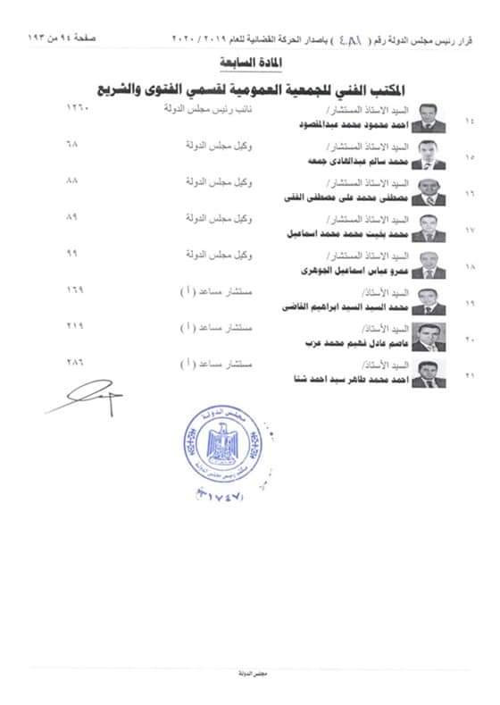 التشكيل الجديد لمجلس الدولة