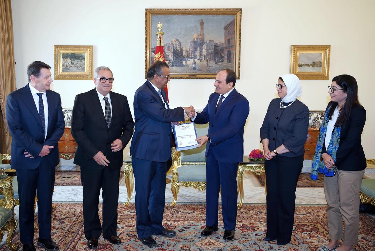 الرئيس السيسى ومدير منظمة الصحة العالمية
