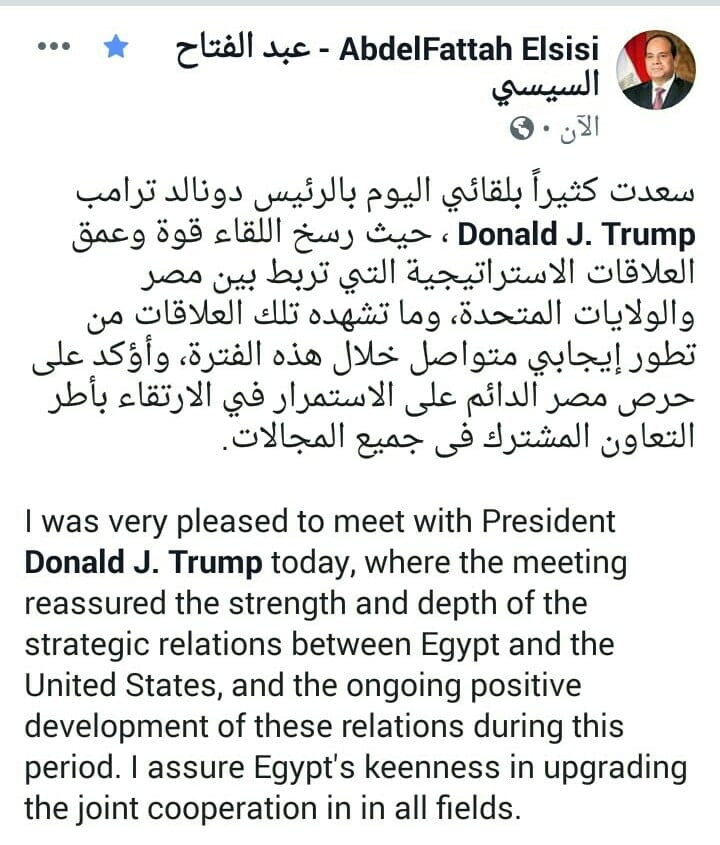 منشور الرئيس السيسى