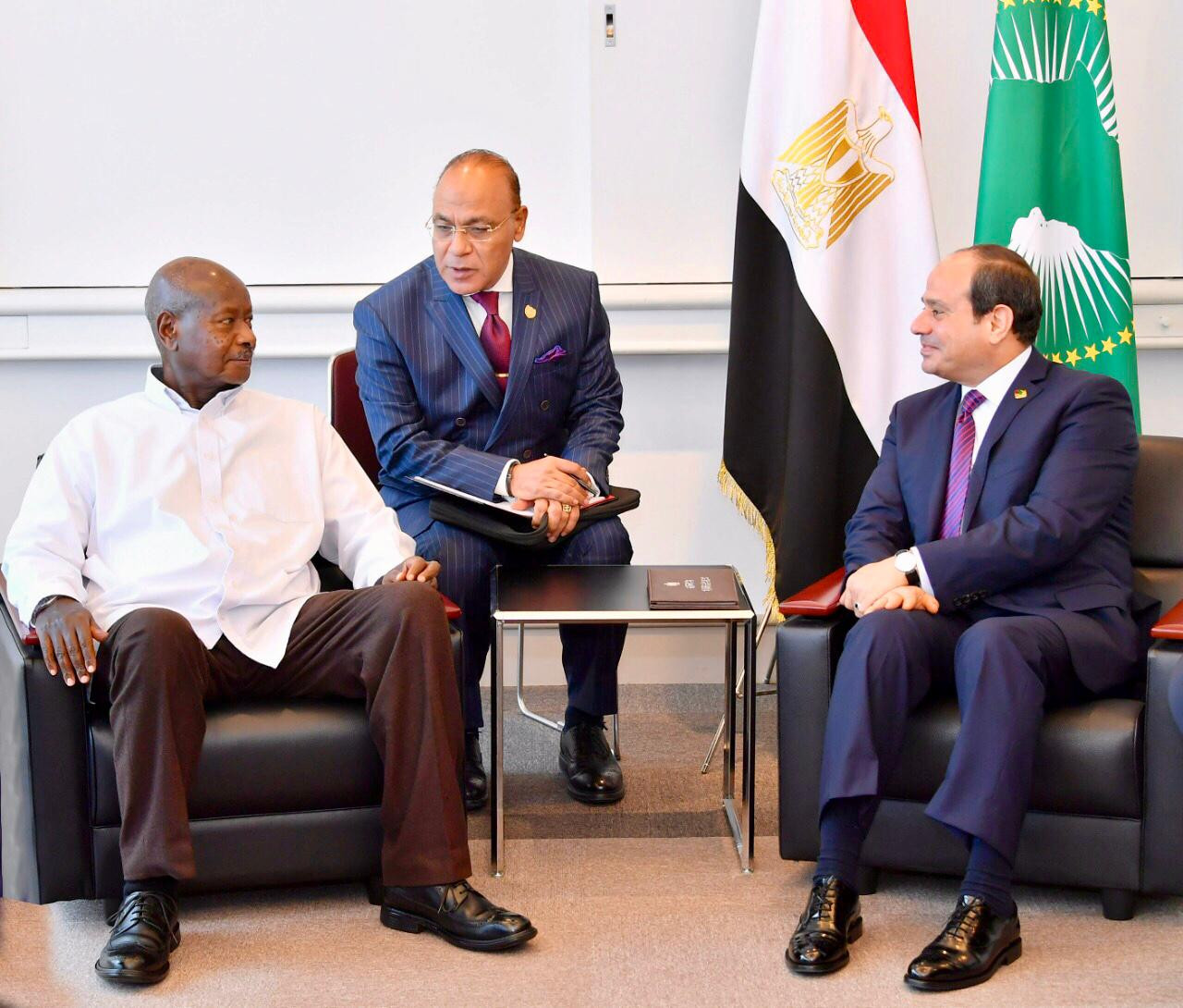 لقاء الرئيس السيسى مع نظيره الأوغندى