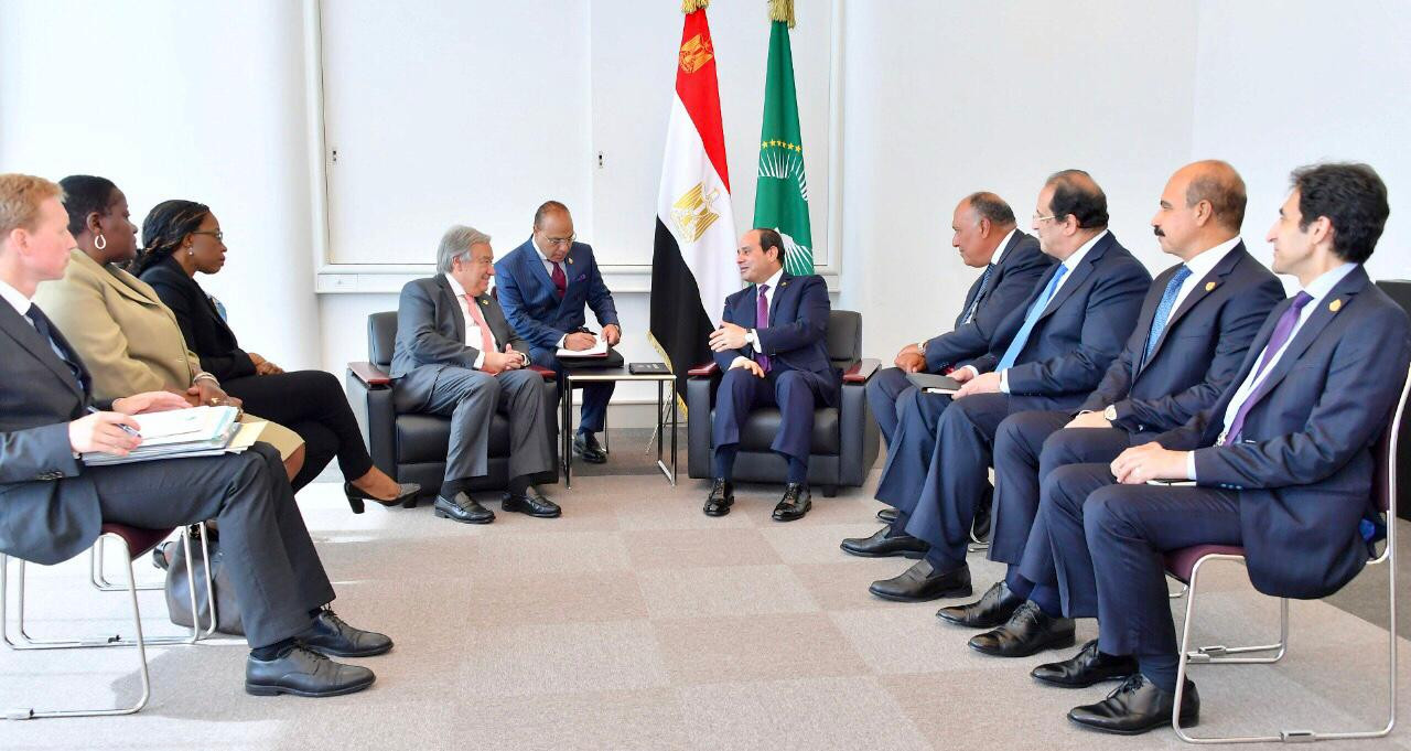 السيسى وسكرتير عام الأمم المتحدة