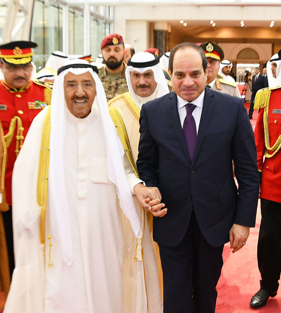 لقاء السيسى وأمير الكويت