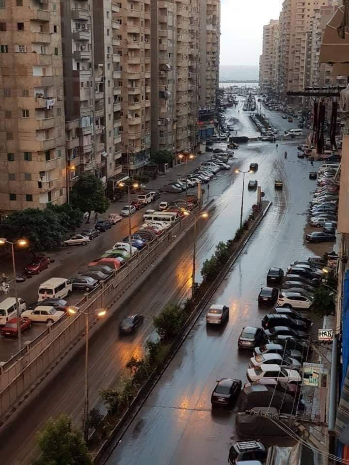 هطول أمطار على الإسكندرية