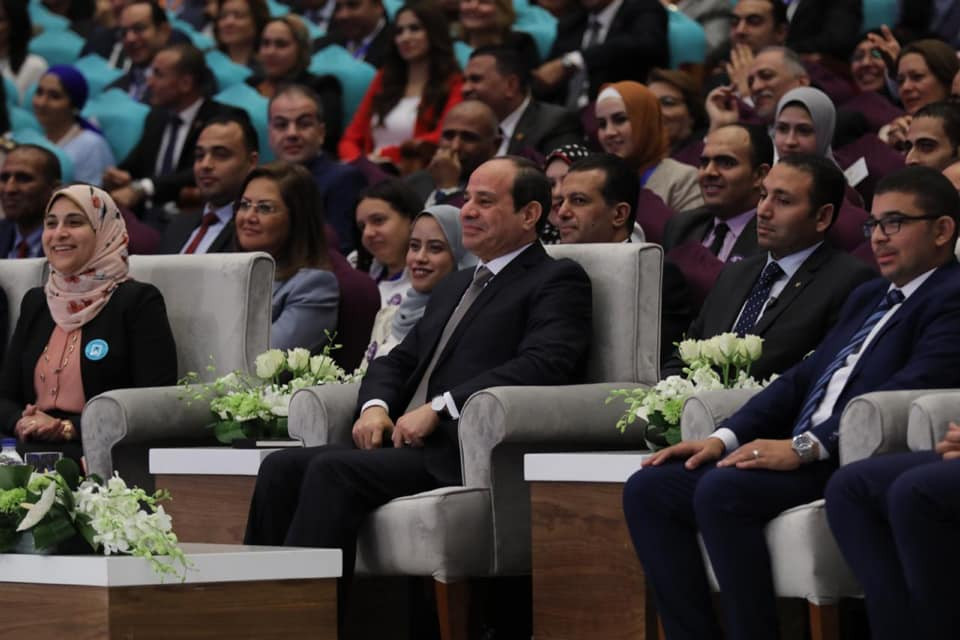 الرئيس السيسى خلال فعاليات مؤتمر الشباب الثامن