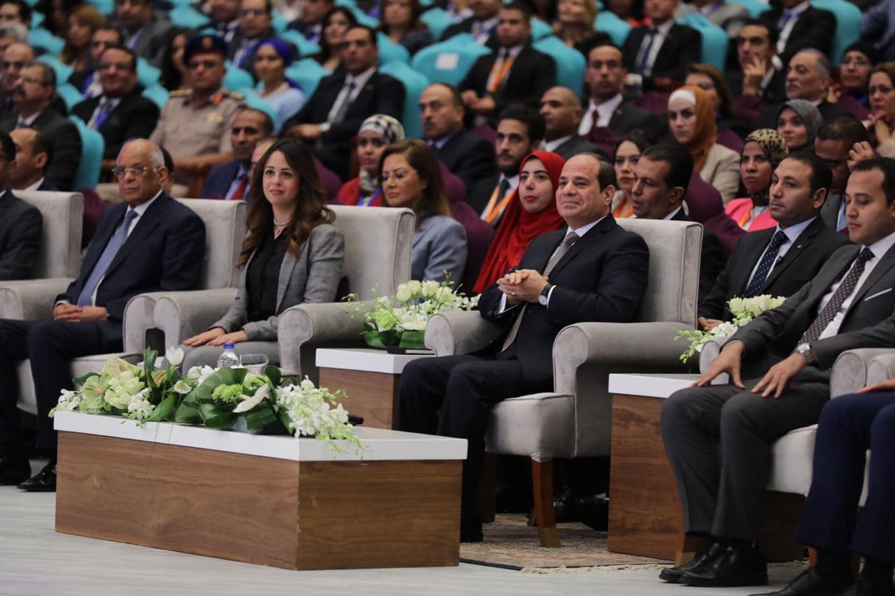 الرئيس السيسى خلال فعاليات مؤتمر الشباب الثامن
