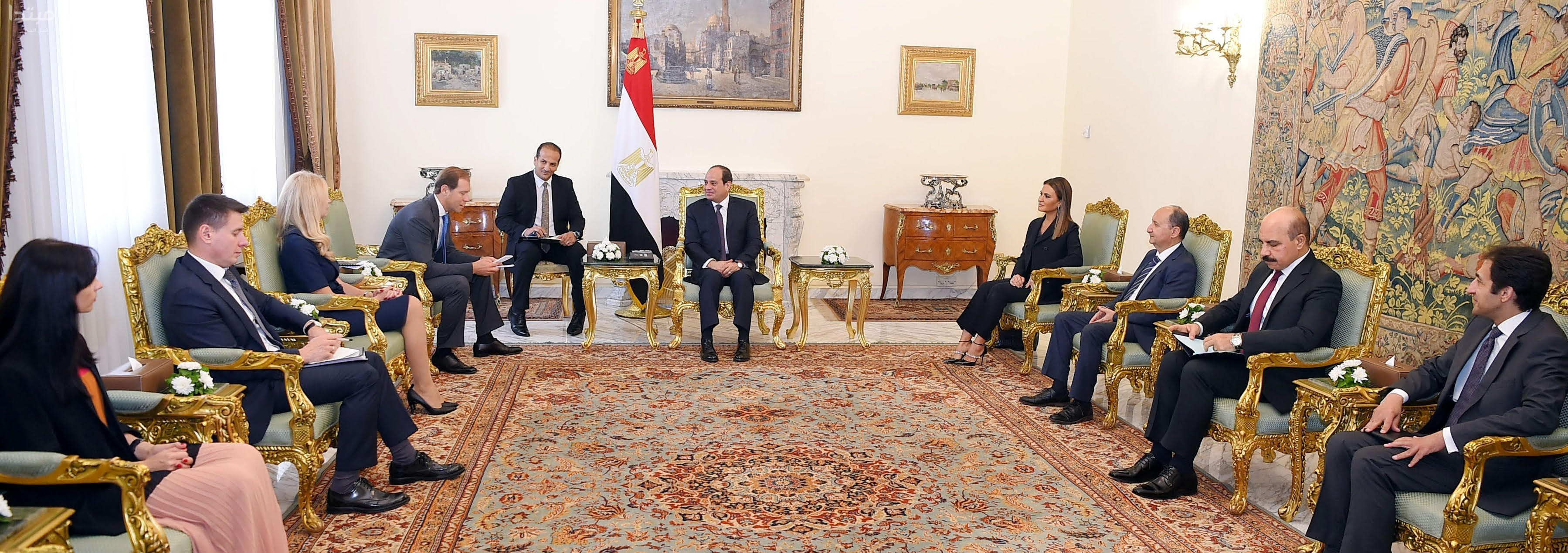 السيسي ووزير الصناعة الروسي