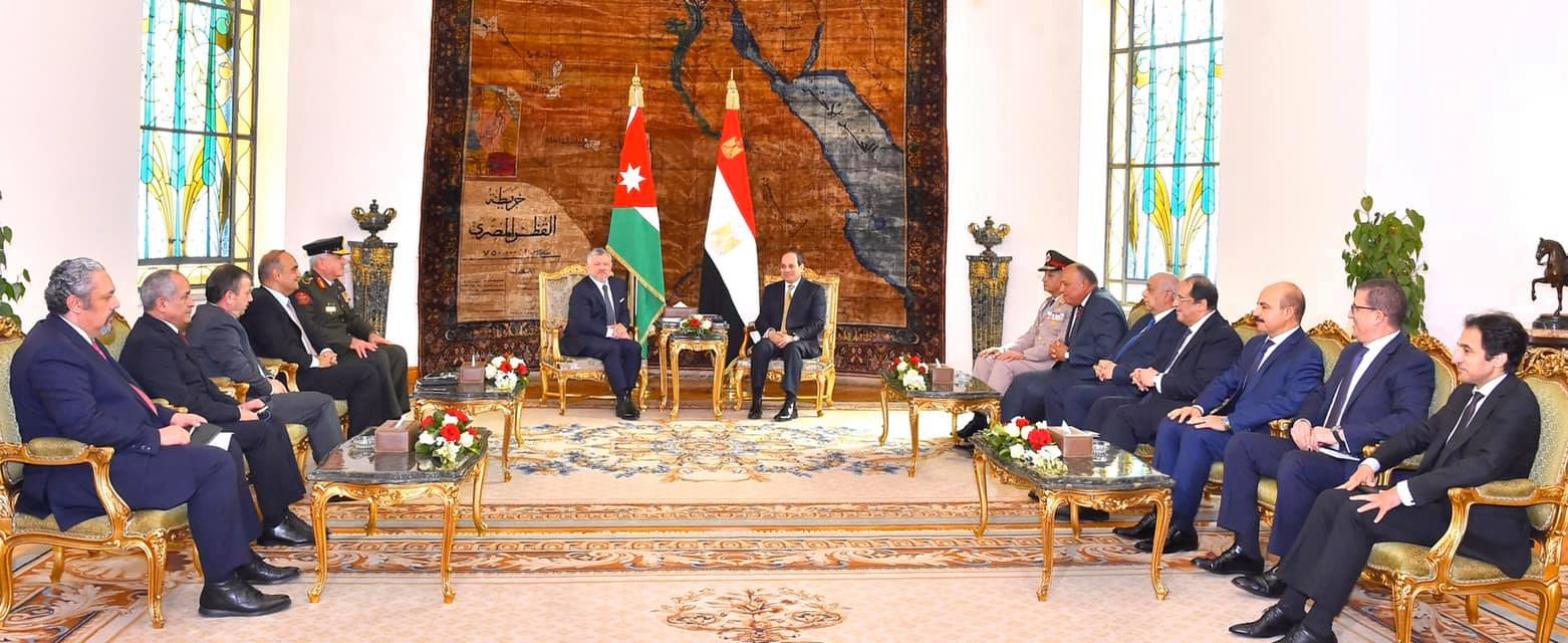 لقاء الرئيس عبد الفتاح السيسى والملك عبد الله الثاني عاهل الأردن