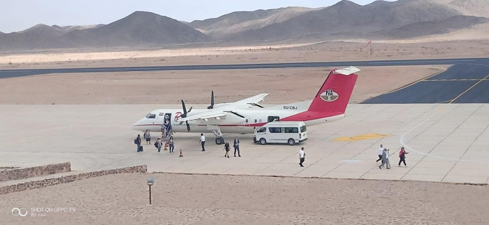 مطار سانت كاترين يستقبل وفود مؤتمر معا نصلى هنا