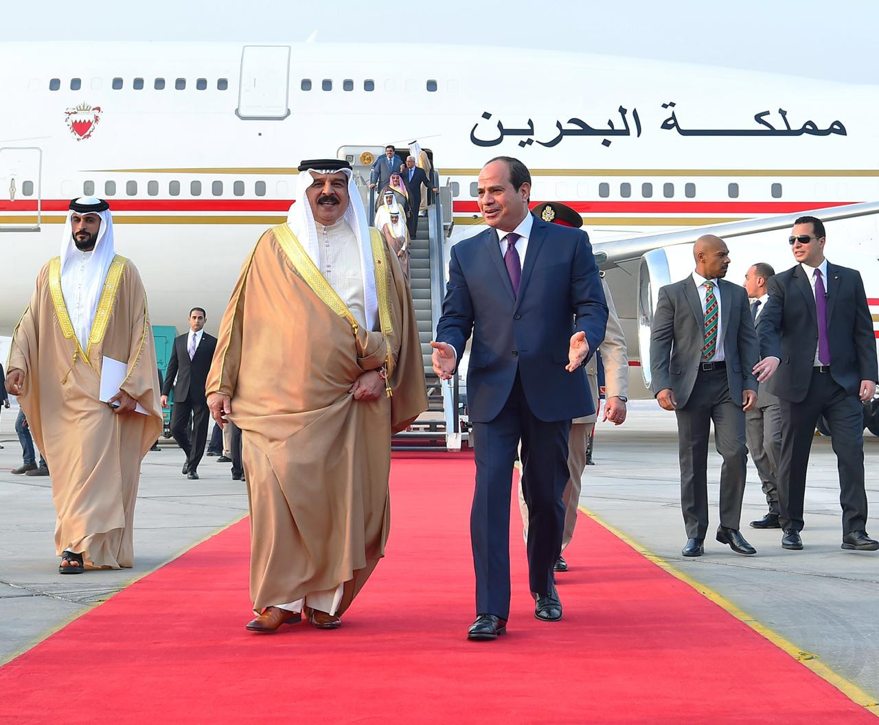 استقبال الرئيس السيسى لملك البحرين