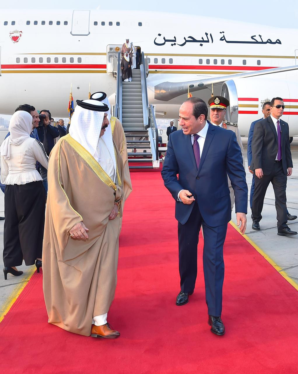 استقبال الرئيس السيسى لملك البحرين