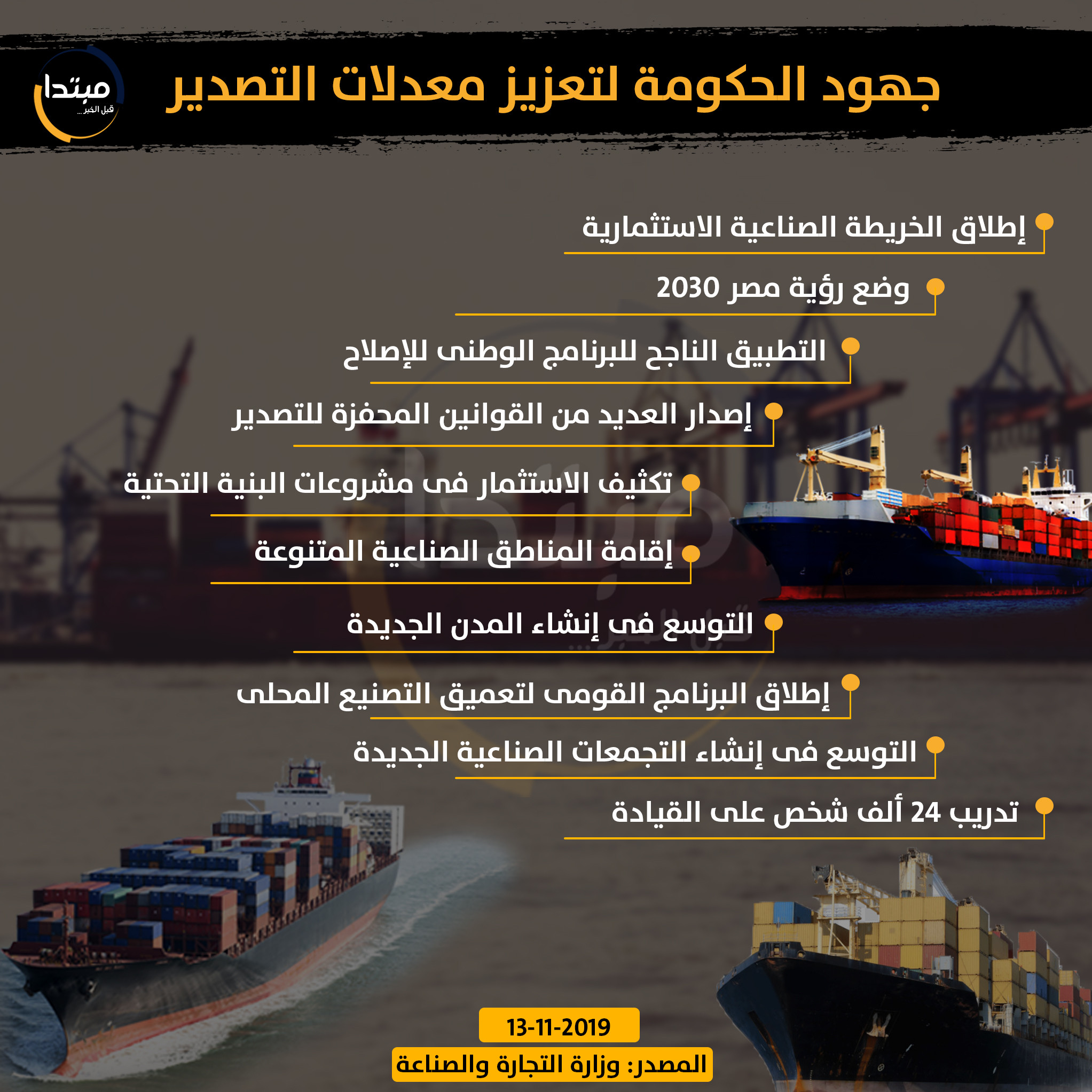 جهود الحكومة لتعزيز معدلات التصدير
