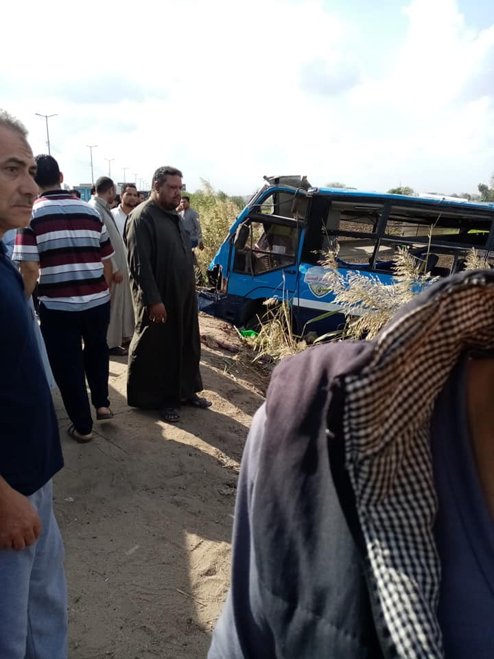 انقلاب أتوبيس فى طنطا