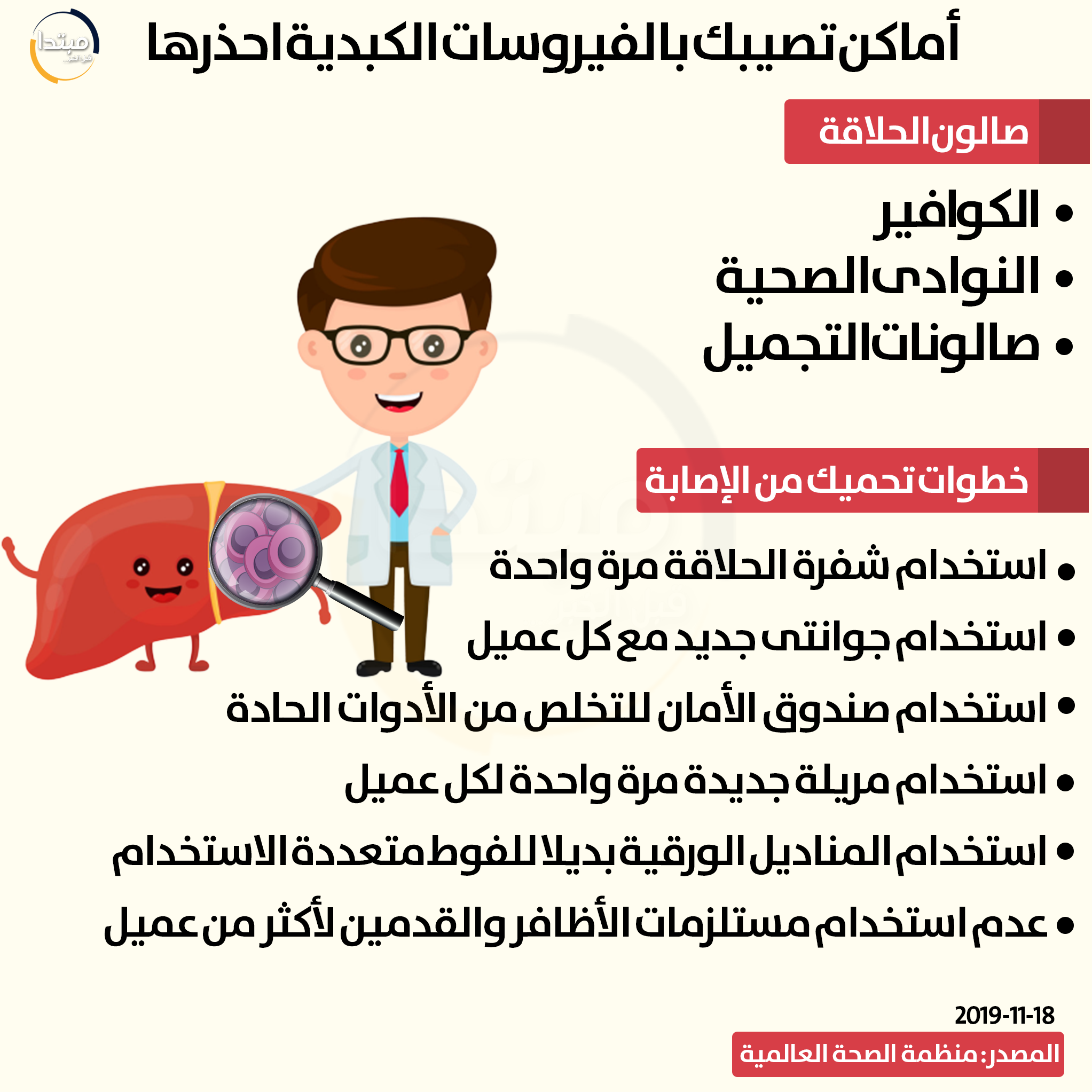 إنفوجراف الفيروسات الكبدية