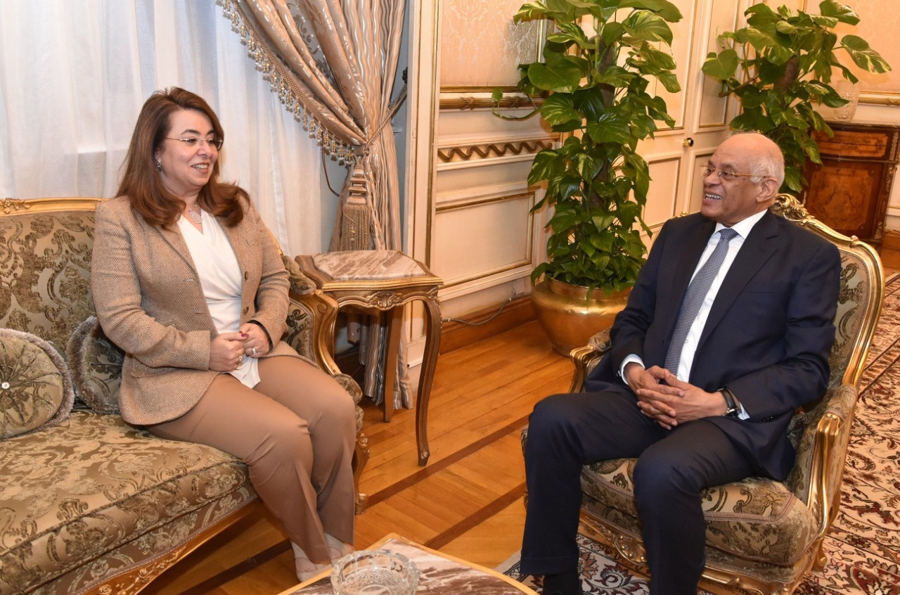 على عبدالعال ووزيرة التضامن غادة والى