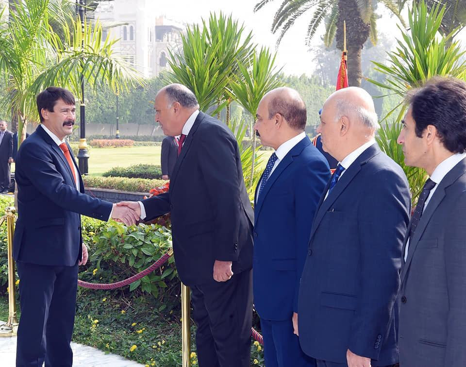 السيسى يستقبل رئيس جمهورية المجر