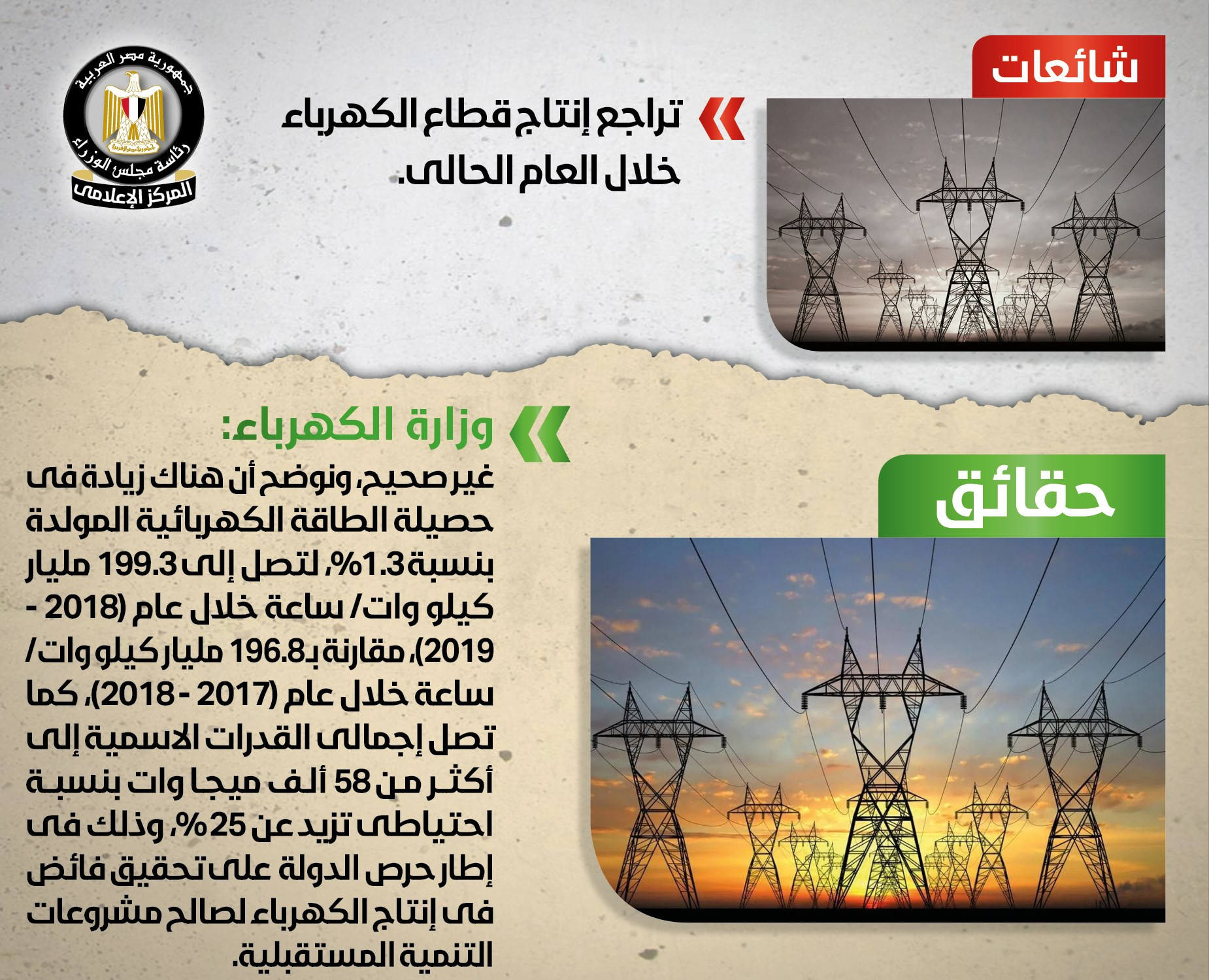 الحكومة تنفى شاشعات جديدة