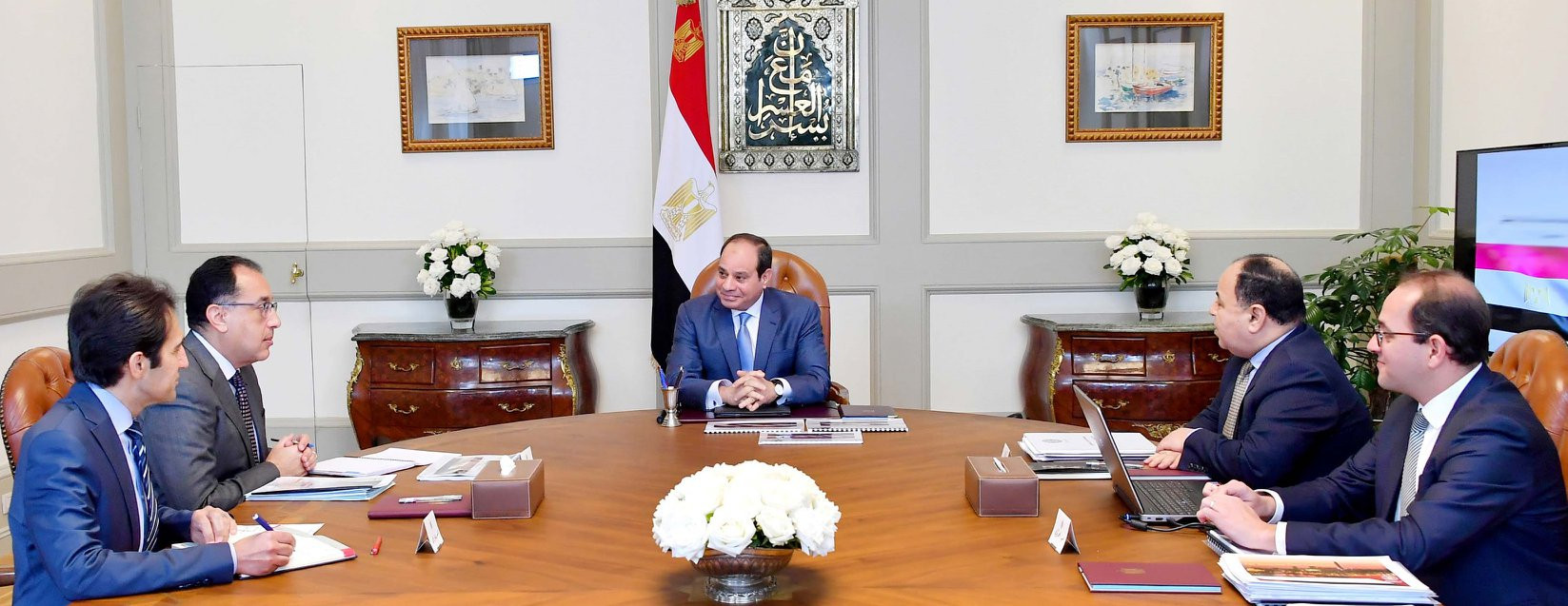السيسى ووزير المالية