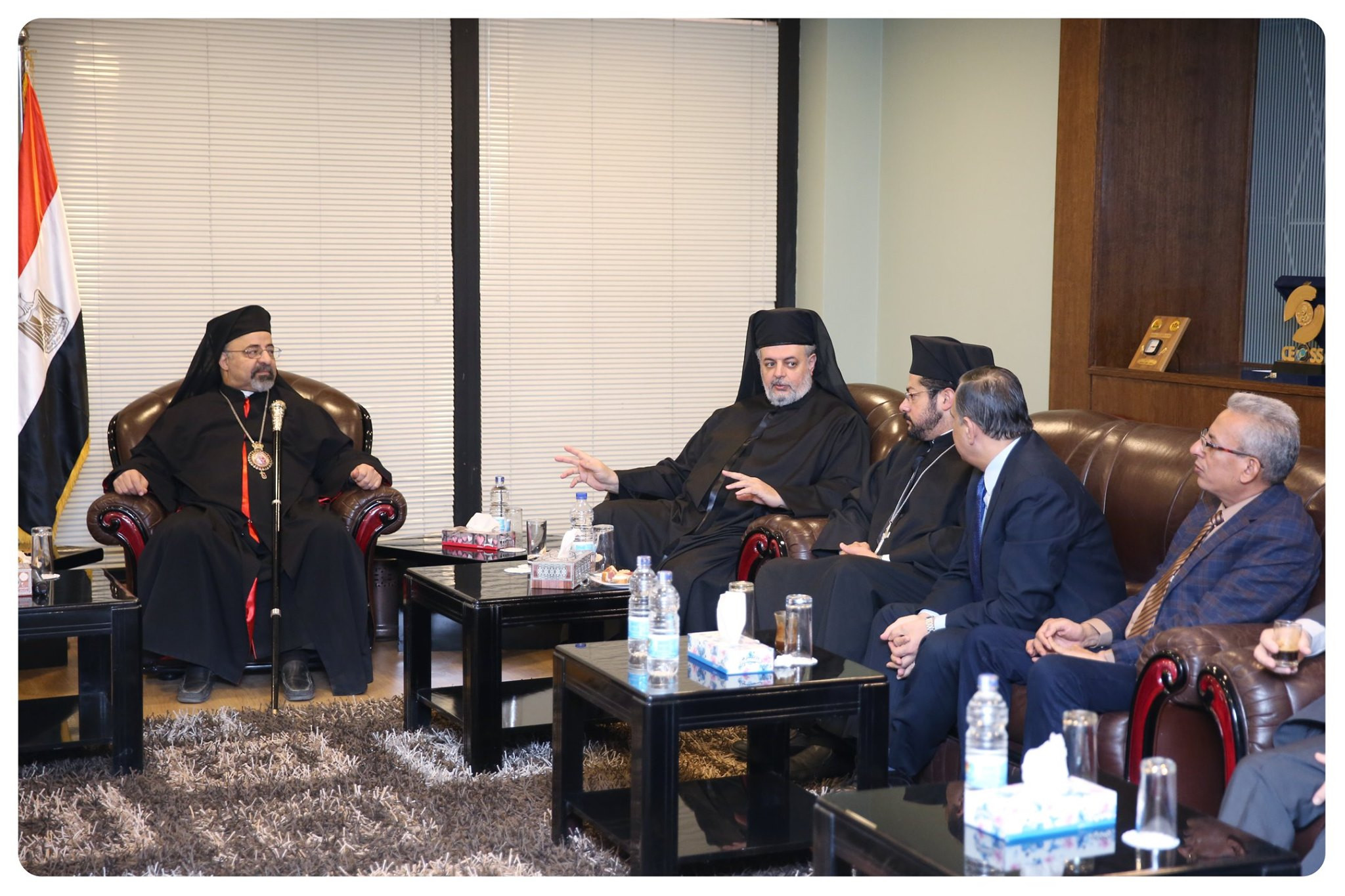 القس أندريه زكى والبطريرك إبراهيم إسحاق