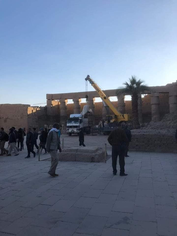 نقل تماثيل الكباش