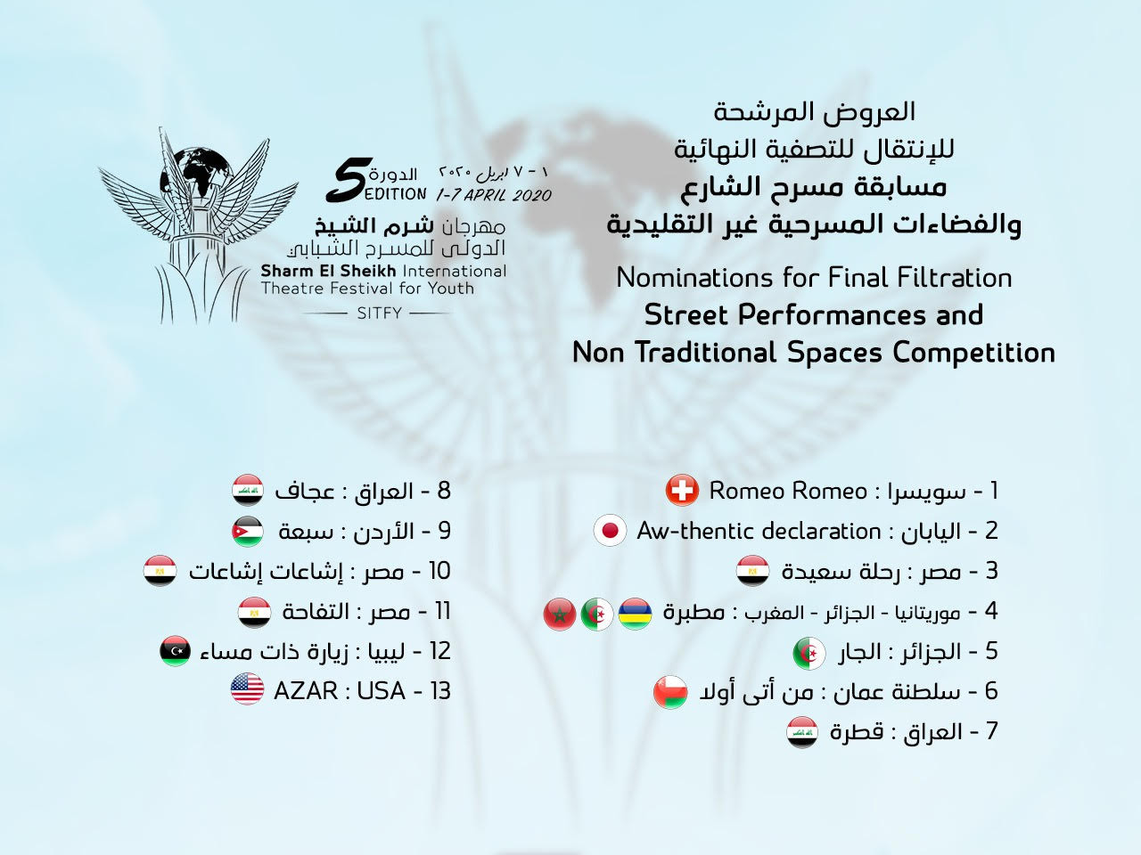 مهرجان شرم الشيخ الدولى للمسرح الشبابى