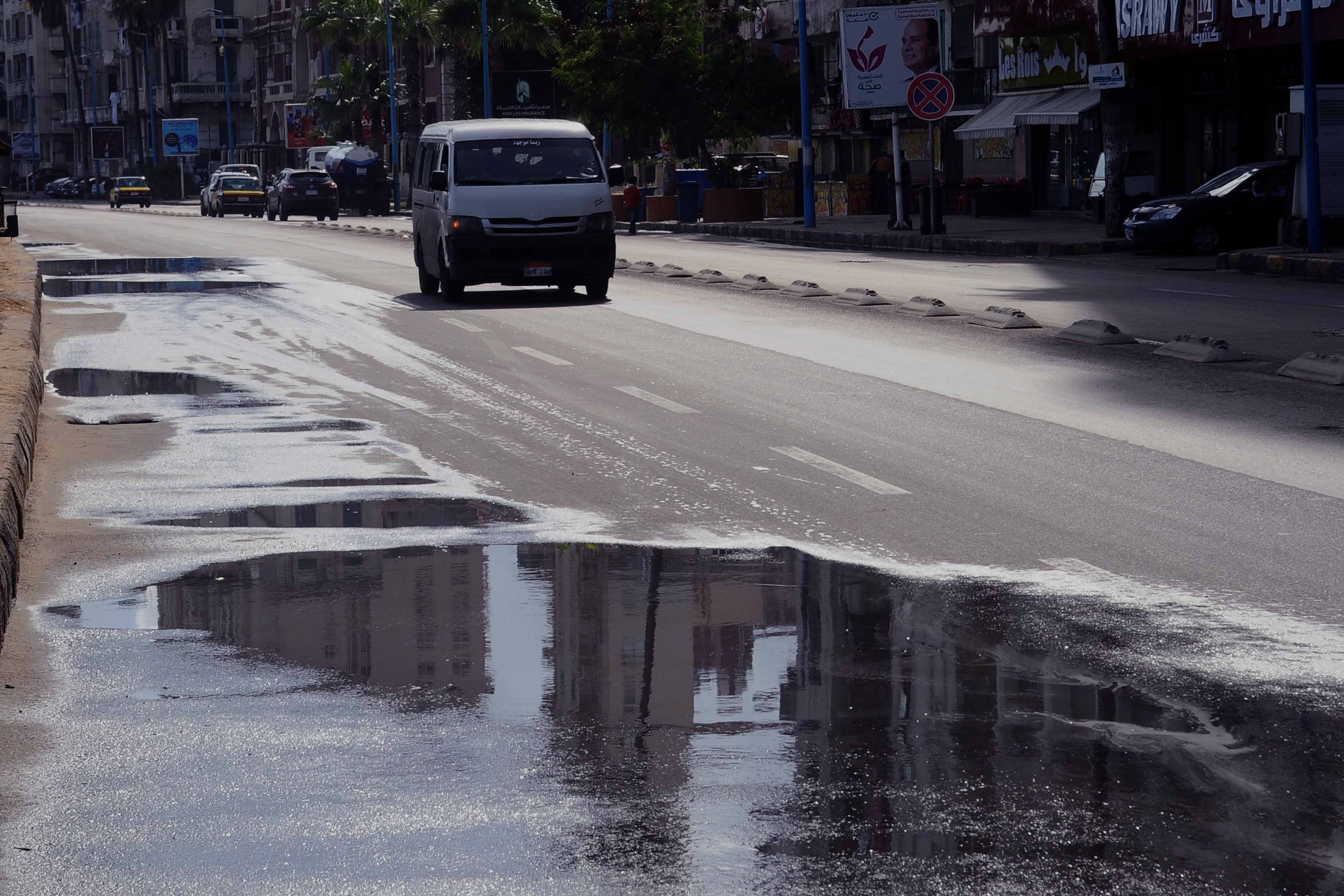 أمطار غزيرة على الإسكندرية