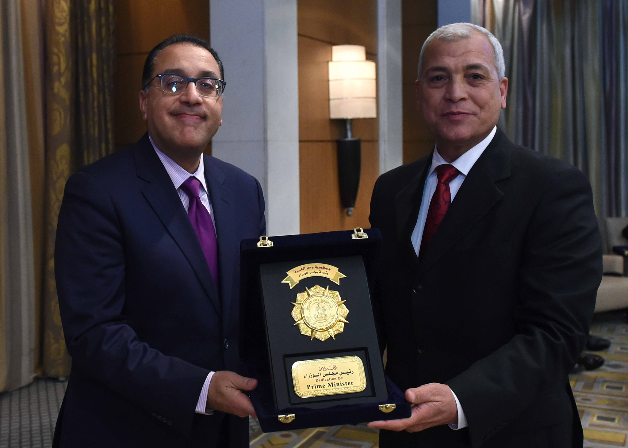 مدبولى والمحافظين السابقين