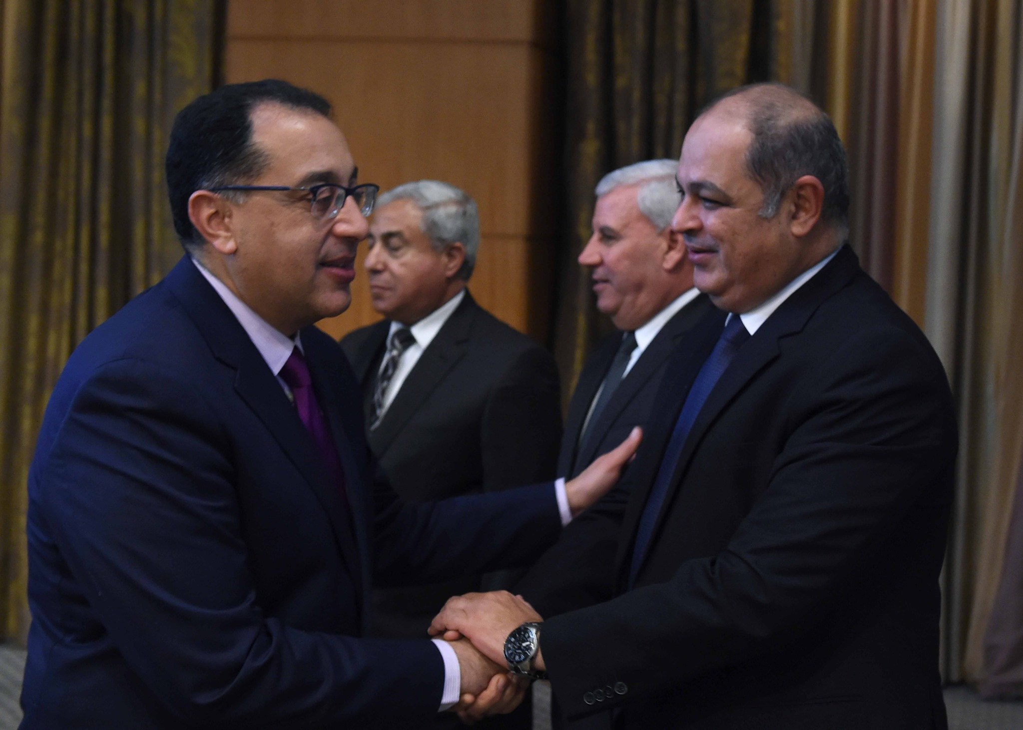 مدبولى والمحافظين السابقين