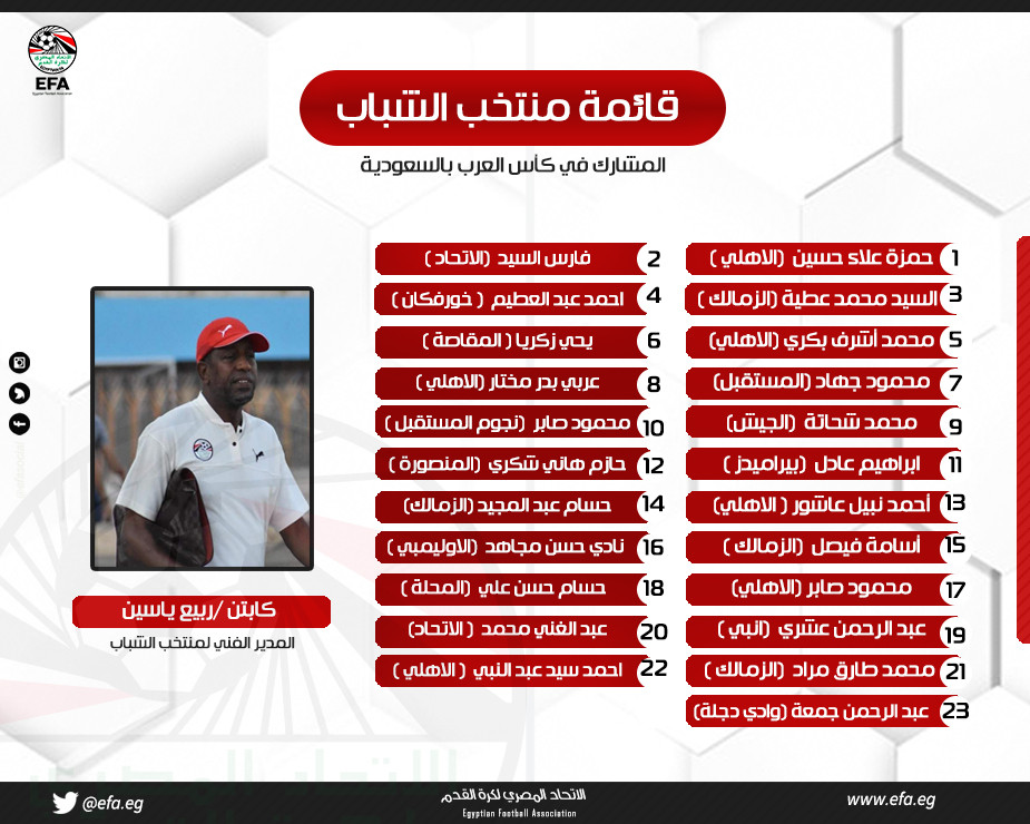 قائمة منتخب الشباب